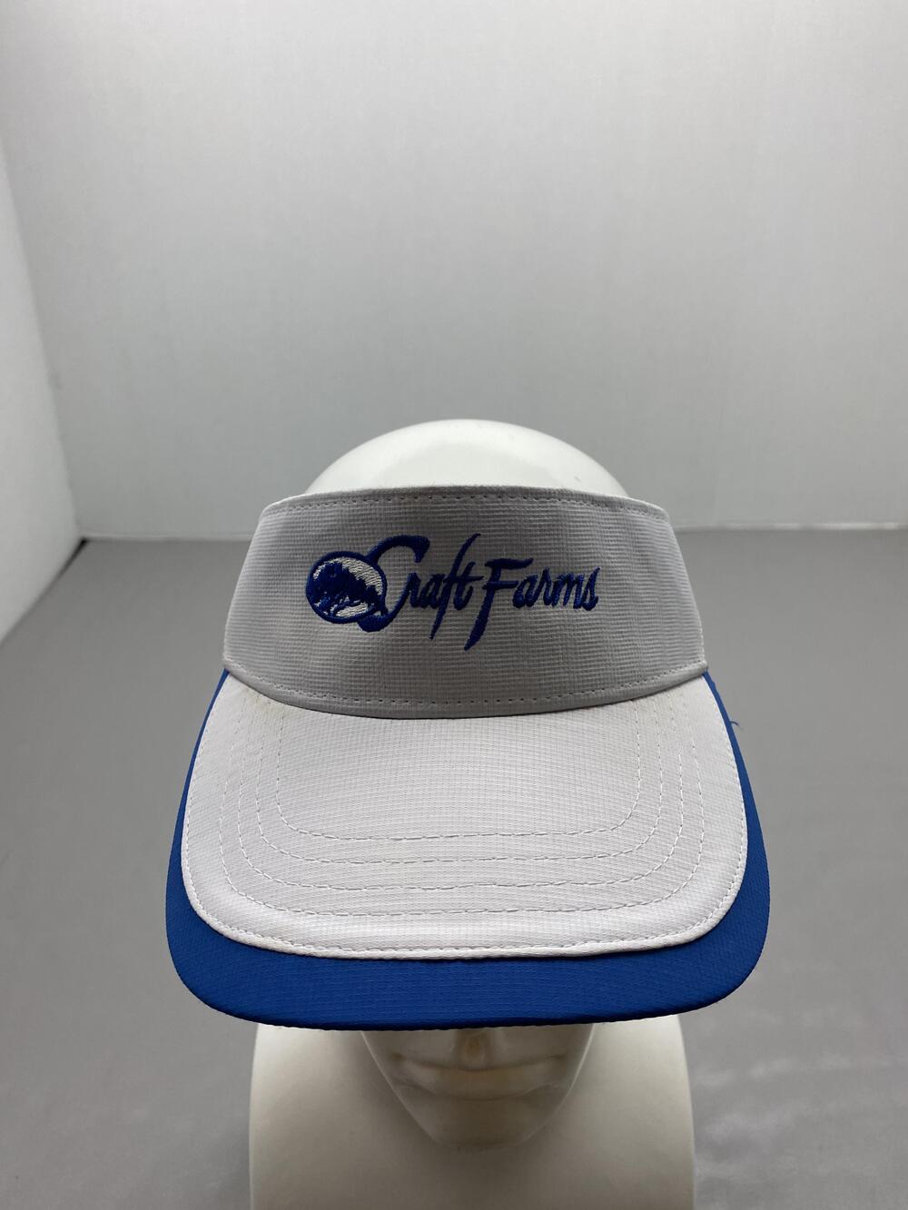 Hat Visor Strap Back One Size White Ahead Craft Farms Golf Mens Adjustable